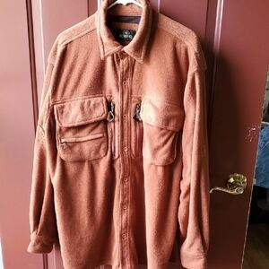 RedHead Warm Rust Fleece Shirt Jacket 5 Pockets And Back Vent XL